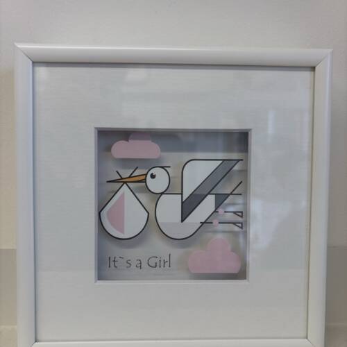 Framed illustrations on glass