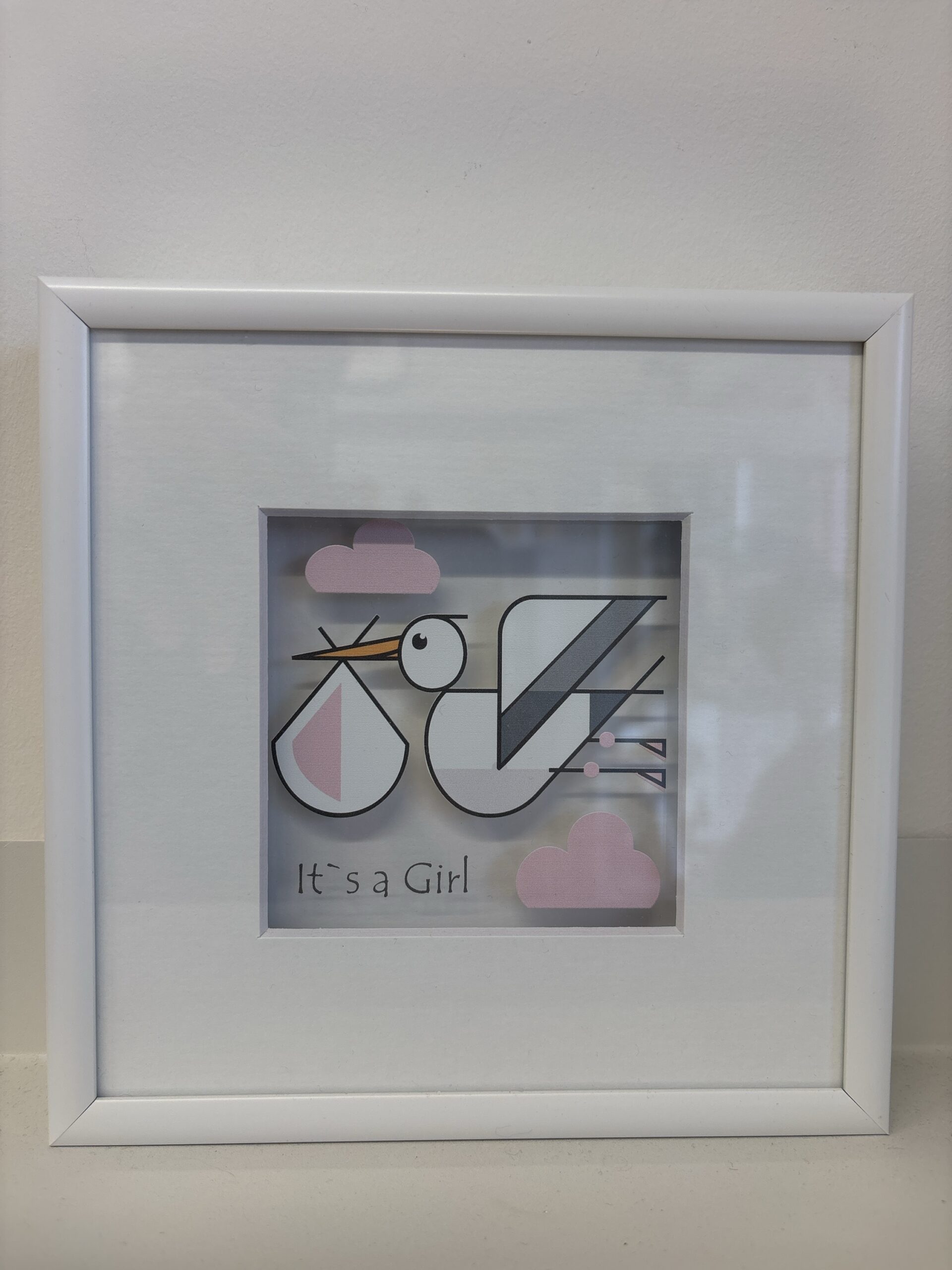 Framed illustrations on glass